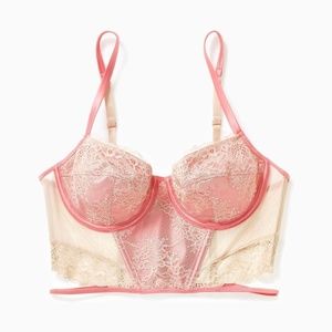 BLUSH CORSET Bra BEYOND LOVE Sheer Nude Lace